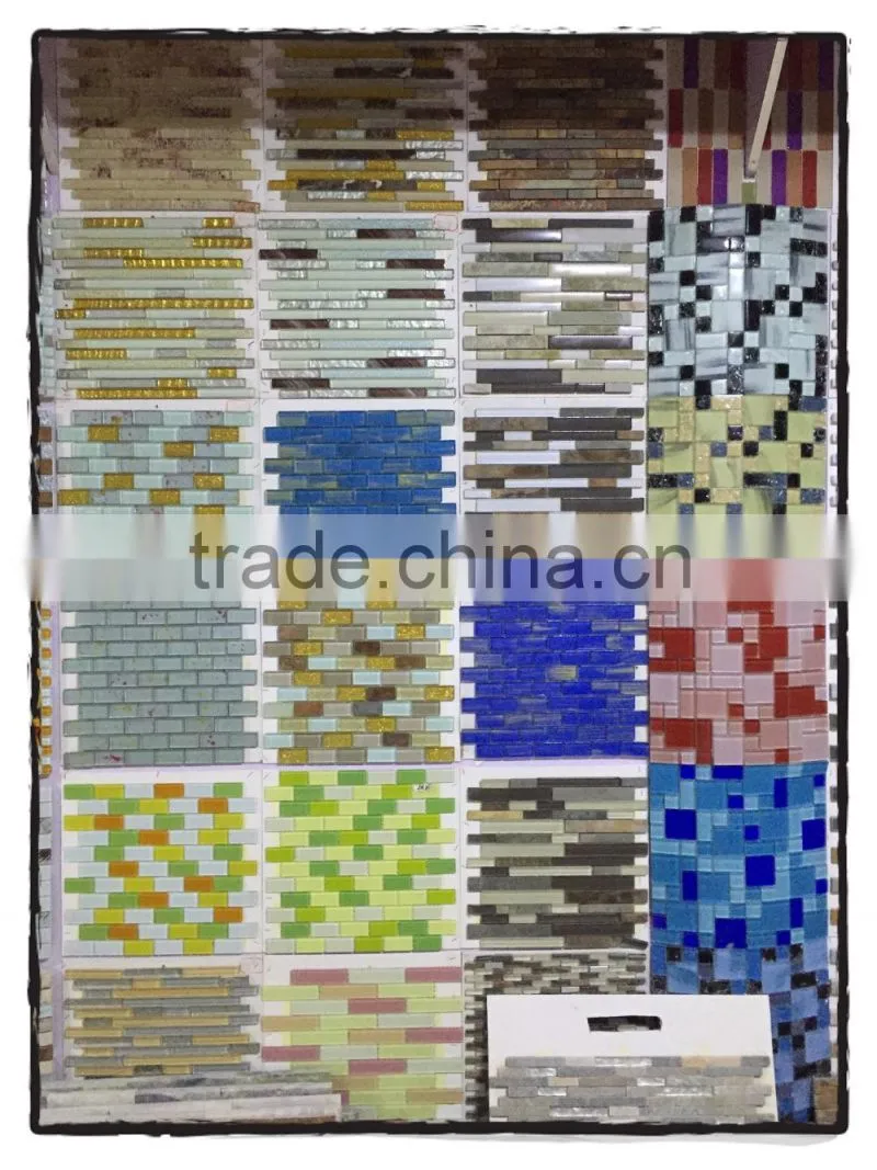 glass mosaic mirror vase (crystal glass)