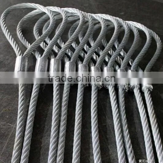 Hot dipped galvanized steel wire rope 6x19+IWS / 7X19