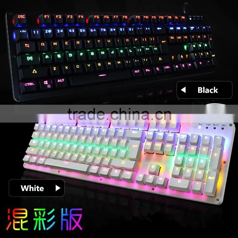 led backlight metal gaming mechanical keyboard