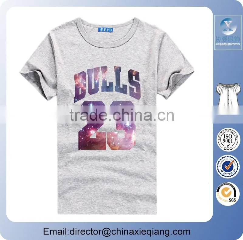 High quality sublimation cotton mens t shirts with wholesale price/round neck sport t shirts