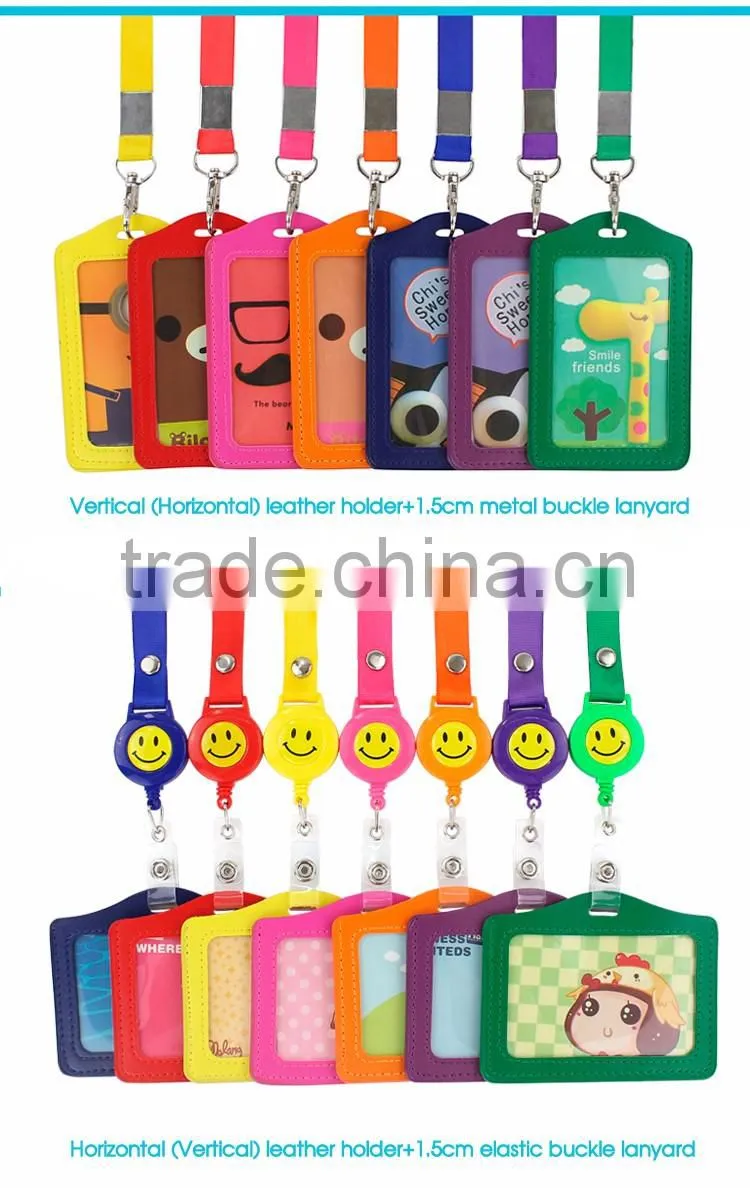 Elastic cord lanyard cell phone holder with printed emoji as gift