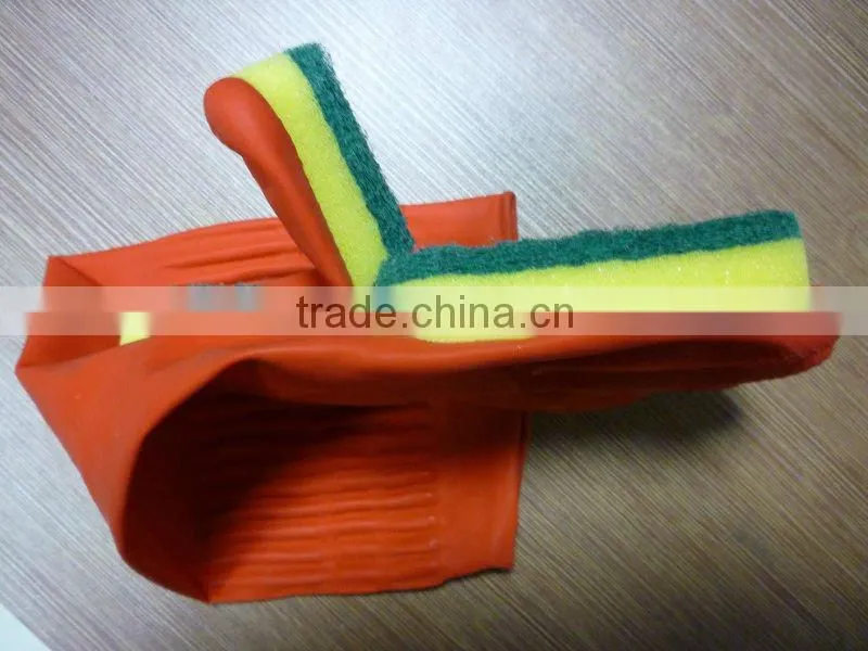 CE Approved PV Cleaning Foam Kitchen Polyester Single Layer Spong Glove
