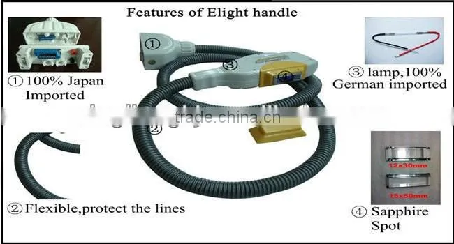 2014 portable best effective ipl acne scars removal machine with 6 handles (CE,TUV)