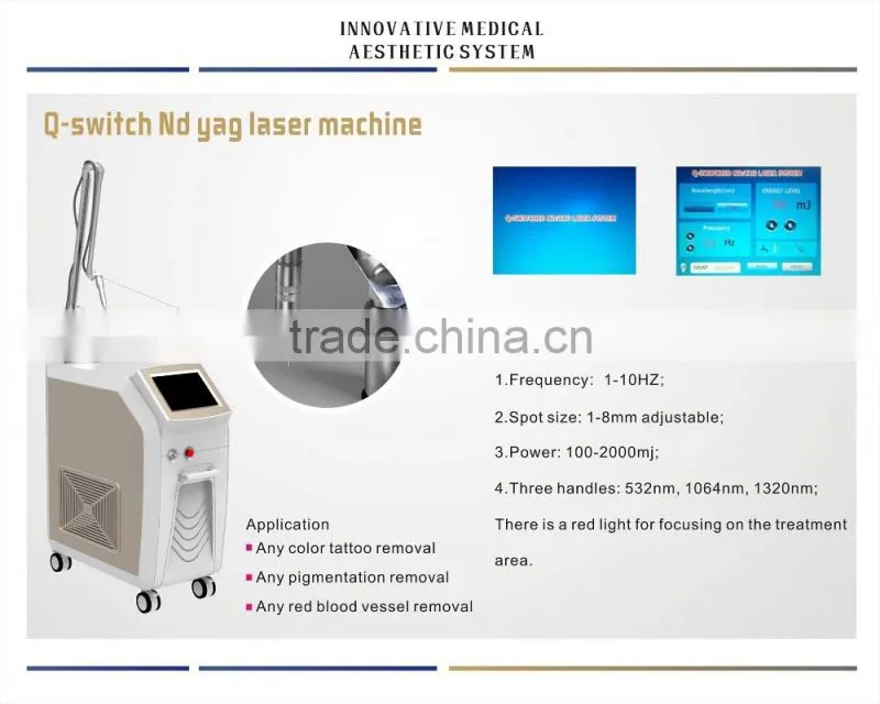 Alibaba Taiwan q switch nd yag laser road tattoo removal beauty equipment
