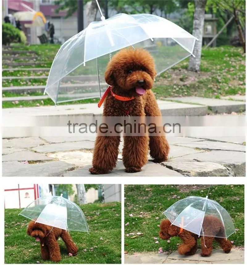 2017 high quality promotional transparent pet dog umbrella