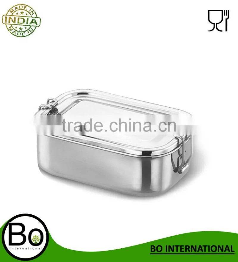 Stainless Steel Capsule Lunch Box160x102x55 mm