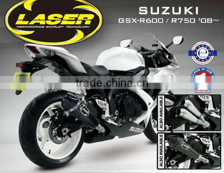 For SUZUKI GSX-R750 2008- SM Motorcycle Exhaust Pipe LASER Delta slip-on muffler