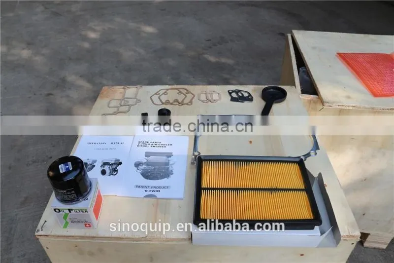 Model SV840F Electric Start Air-cooled 20hp v-twin air cooled diesel engine