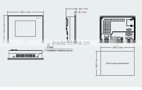 MT5320C-DP 5.6"TFT 320*234 pixels LED USB /Serial port hmi touch screen panel HMI