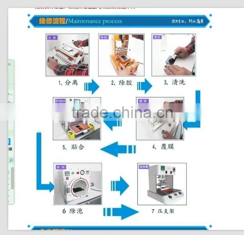 220v Full-Automatic Oca glue removing machine for Mobile Phone LCD Refurbishing