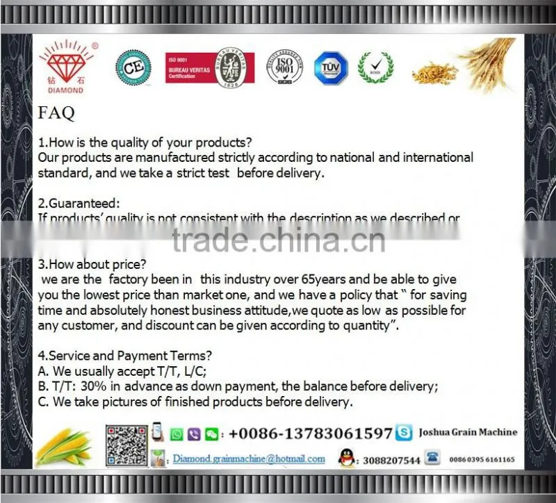 Complete set Corn processing machines Wheat flour milling machine