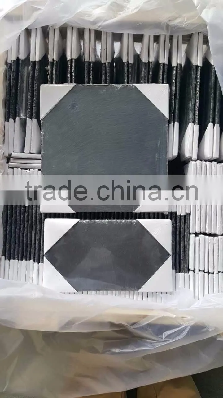 Black slate types dinner plates
