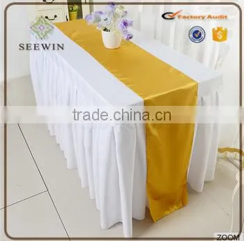 wedding elegant purplesatin table runner for wedding decoration