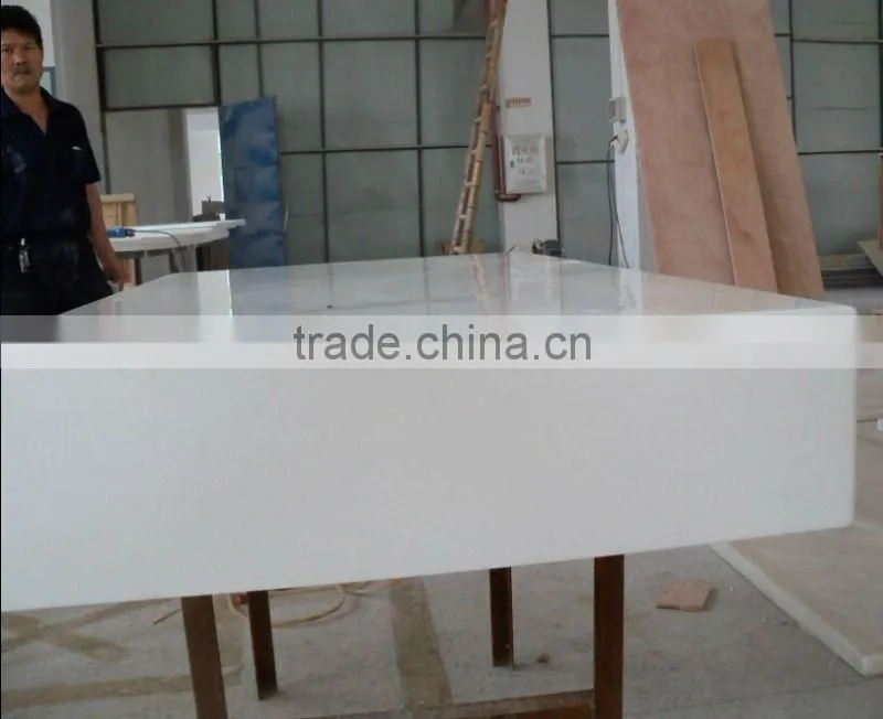 Custom sized solid surface bar counter