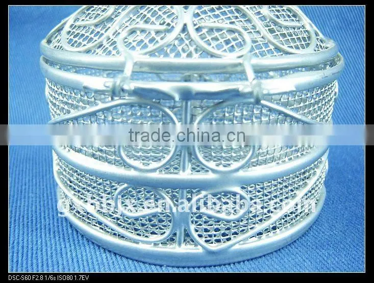 Round silver wire candy storage national day decoration