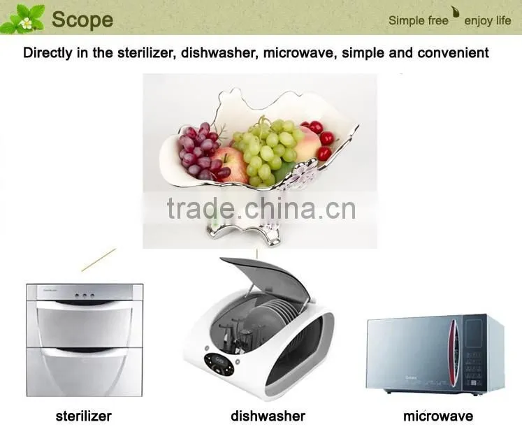 2016 Decoration food fruit tray dish plate / bulk ceramic fruit tray
