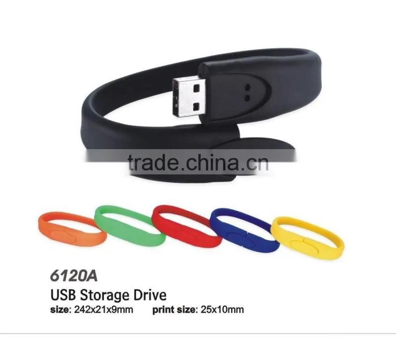 New Bracelet USB flash drive/soft silicone USB/1GB-64GB wristband USB flash drive