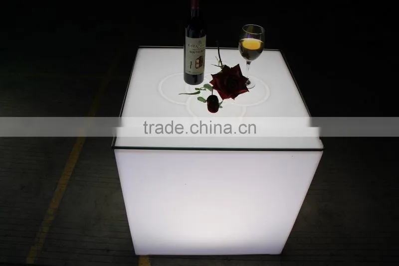 2014 NEW model cheap wire LED white coffee table