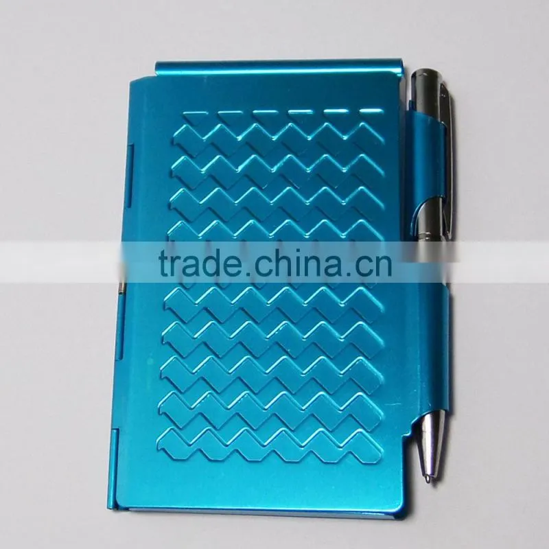 Hot selling novelty metal memo pen holder