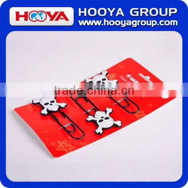 shaped fancy jumbo soft PVC promotional paper clip bookmark supplier