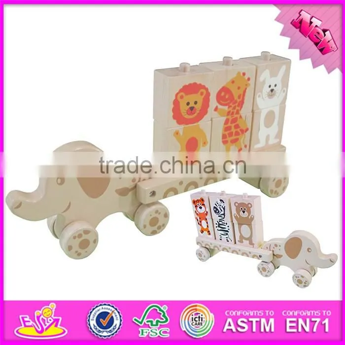 2016 new design funny wooden toy boats for toddlers W04F004