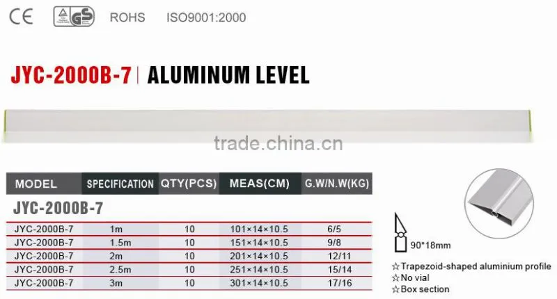 1M-3M spirit level aluminium spirit level Level Measuring Instruments