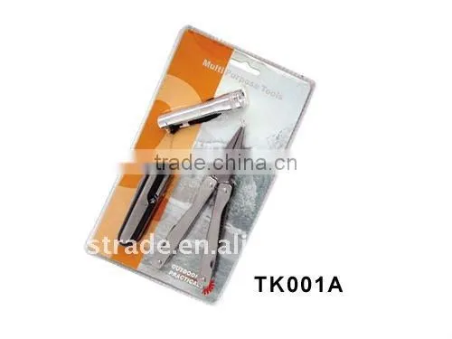 2014 Hardware multi function stainless steel plier hand tools with blister card TK001A