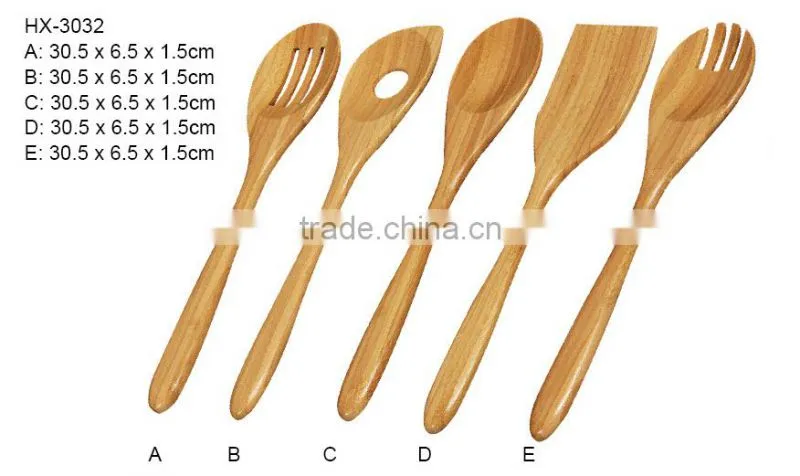 high quality kitchen bamboo utensil set