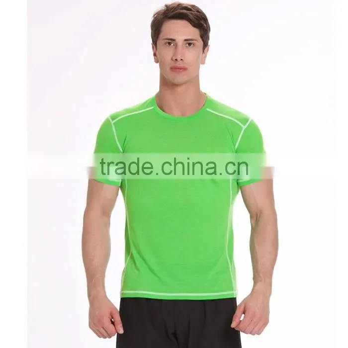 Custom made dri fit gym mans running t-shirts