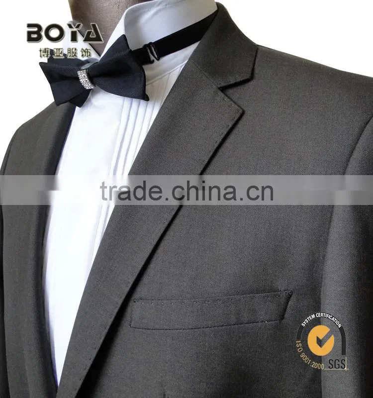 2015 new arrival TR grey fabric jacket & blazer for mens with notch lapel men blazer suit