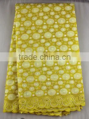 new design eyelet voile lace fabric with circle patterns SL0308