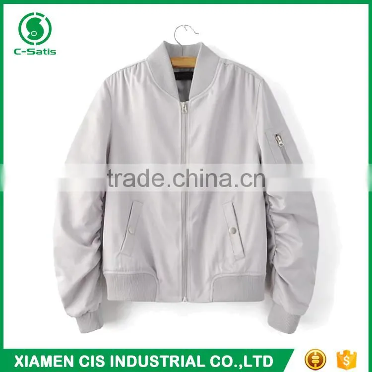 New Style Custom Logo Multicolor 100% Polyester Ladies Sublimated Bomber Jacket
