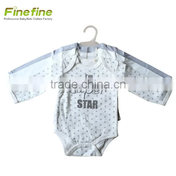 Long Sleeve Baby Clothes Organic Lovely Design Baby Romper Blank Set