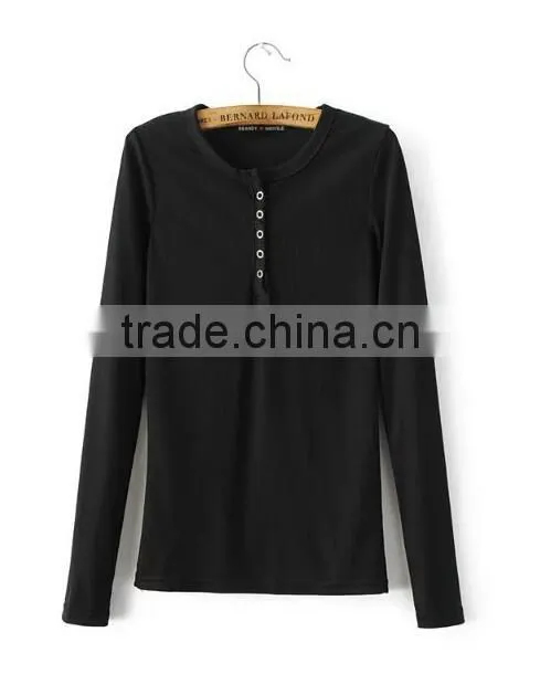 Runwaylover EY2329B Hot Sale 2017 Ladies Fashion Knitted Slim T-Shirts