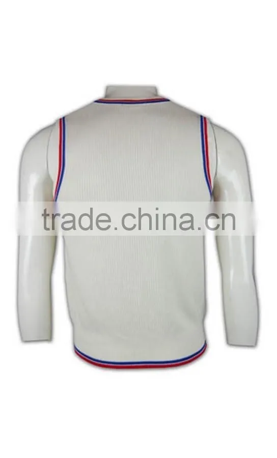 ISO9001/BSCI Manufature slim fit unisex embroidery logo cardigan vest