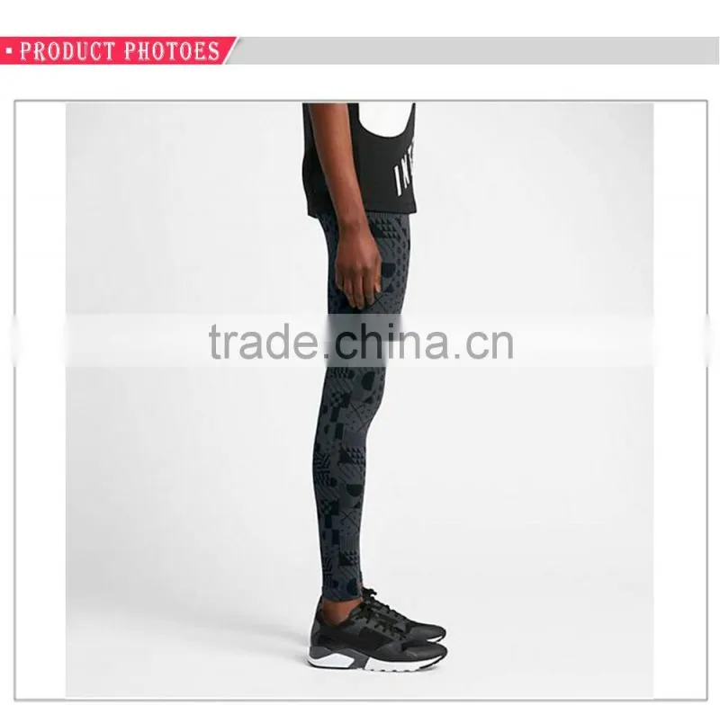 Custom china printed sexy tight women sport cotton/spandex legging
