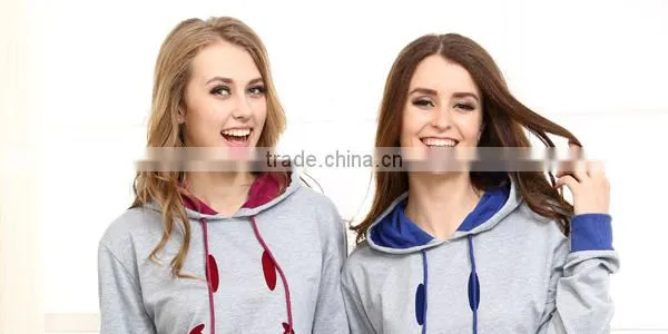 French terry active pajamas winter hoodie pajamas set for women