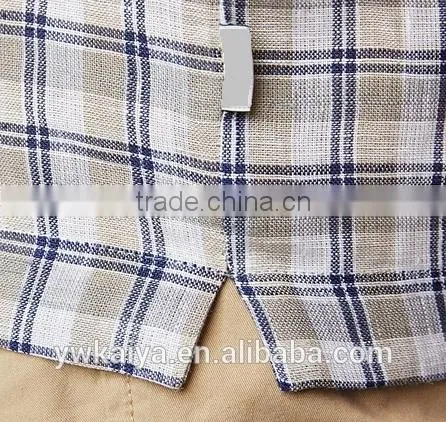 2015 LINEN SHORT SLEEVED SHIRT check classic collar business men shirts