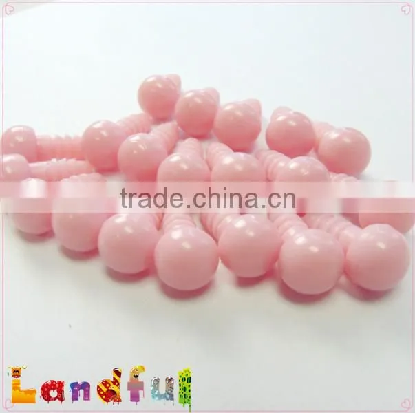 9mm Pink Plastic Ball Nose Safety Eyes Puppet Nose for Amigurumi Crochet