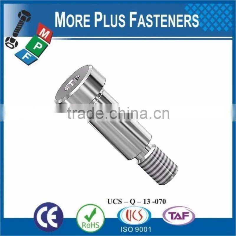 Made In Taiwan Hardened Steel Smooth Head Stainless Steel Shoulder Bolt