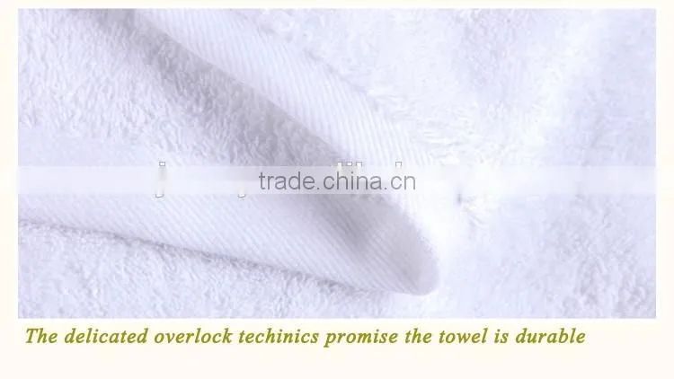 China factory wholesale white embroidery logo face hotel towel