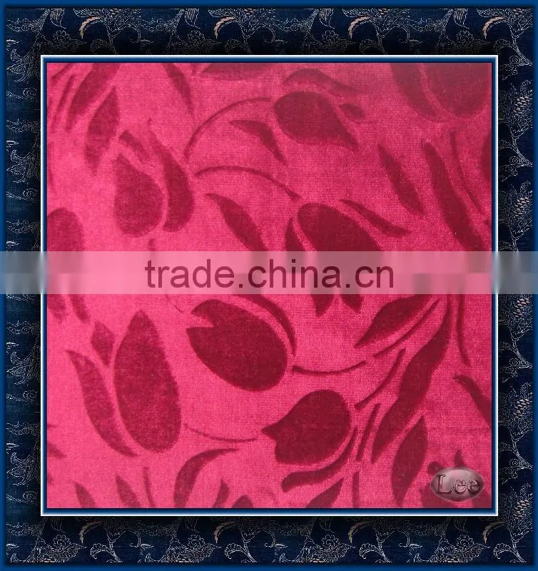 100% polyester embossed sofa velvet fabric