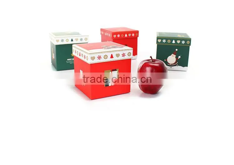 Lot of 4 Small Nesting GIFT BOX Boxes CHRISTMAS Present (Polar Bear Santa Claus Gloves Snowman) NEW