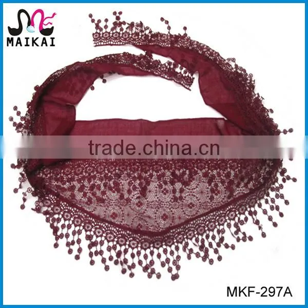 Elegant women's high fashion beautiful lace yiwu scarf