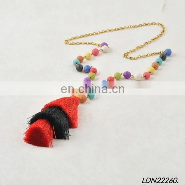Latest Design Beads Necklace Fringe Necklace