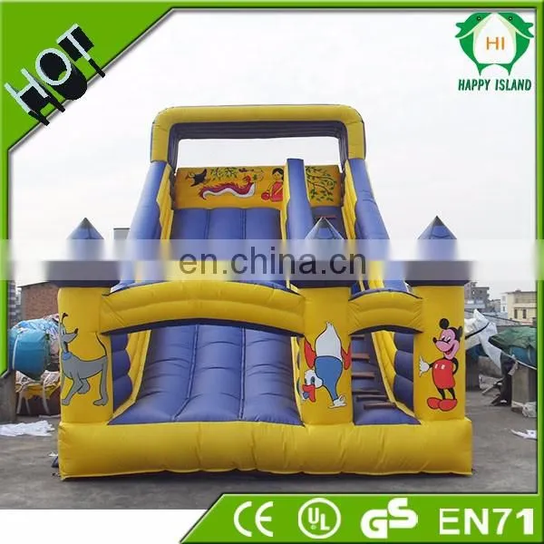 HI great quality pvc tarpaulin inflatable stair slide toys, playground giant adult inflatable slide