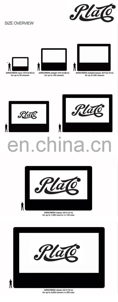 30ft outdoor big inflatable movie screen used outdoor projection advertising TV screen for sale