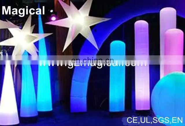 portable mobile inflatable LED pillars tubes