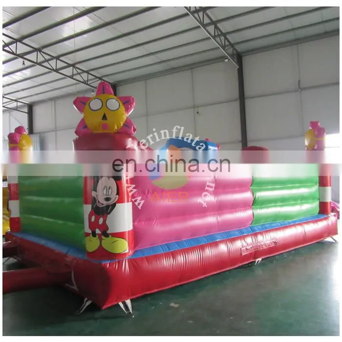 2017 latest cheap inflatable funland / mini carton fun city inflatable equipment