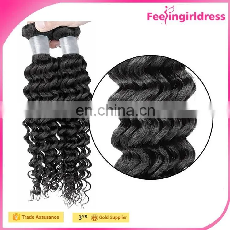 Boutique Elegant Charming Black Long Curly 26 Inch Human Hair Extension Hot